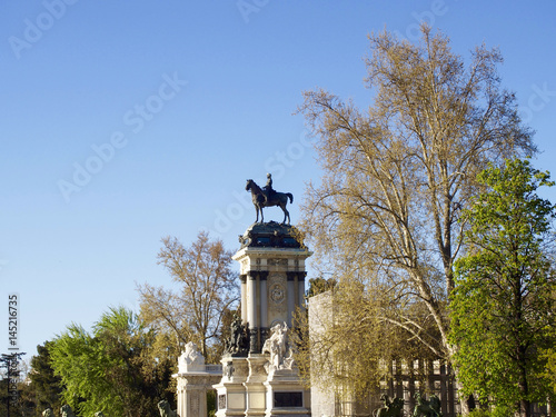 Alfonso XII statue in Retiro park