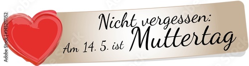Nicht vergessen: Am 14.5. ist Muttertag