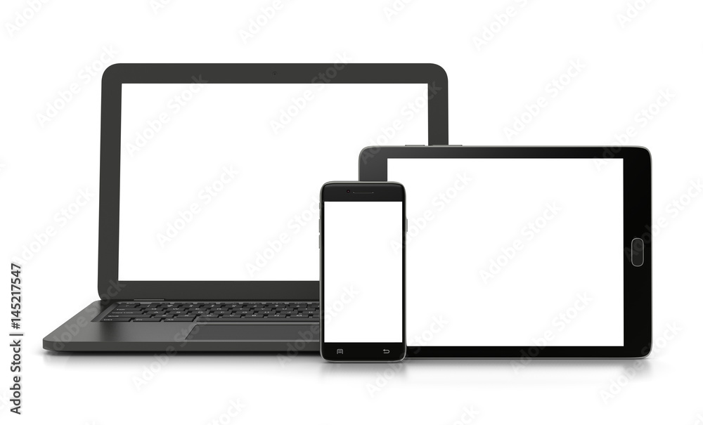 White Blank Screen Electronics Devices White Blank Screen Electronics Devices