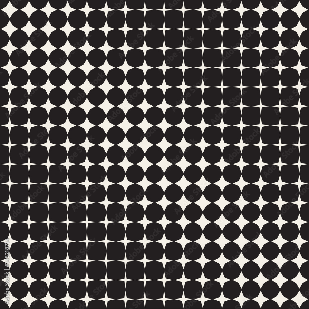 Geometric Seamless Star Shapes Pattern. Halftone Gradient Effect. Stylish Vector Illustration Geometric Seamless Star Shapes Pattern. Halftone Gradient Effect. Stylish Vector Illustration