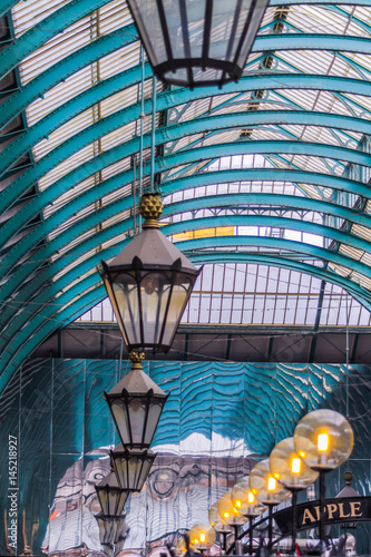 Detail of the lantarns in Covent Garden London