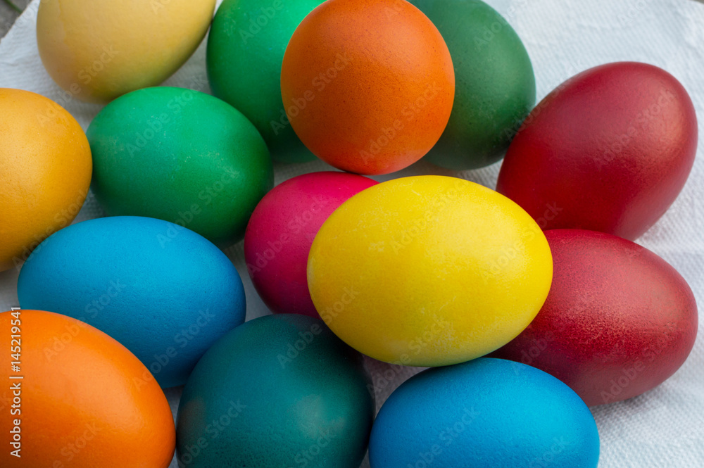 colored Easter eggs on the grass colored Easter eggs on the grass
