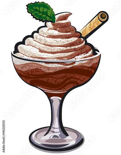 chocolate mousse glass