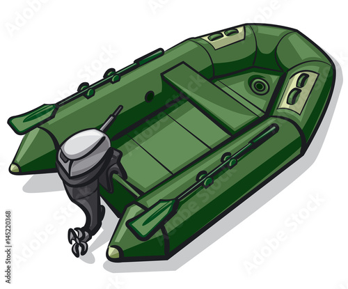 rubber motor boat