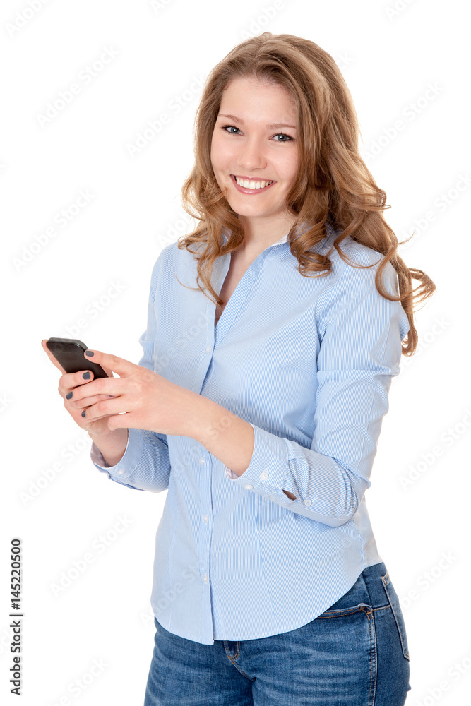 Attractive woman using smart phone Attractive woman using smart phone