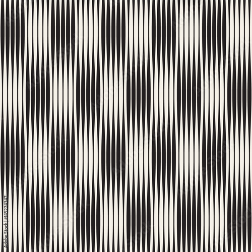 Wavy stripes vector seamless pattern. Retro wavy texture. Geometric lines monochrome design.