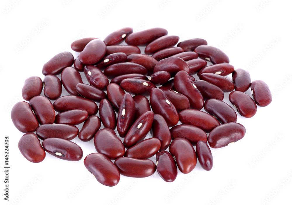 fresh red beans isolate on white background. fresh red beans isolate on white background.