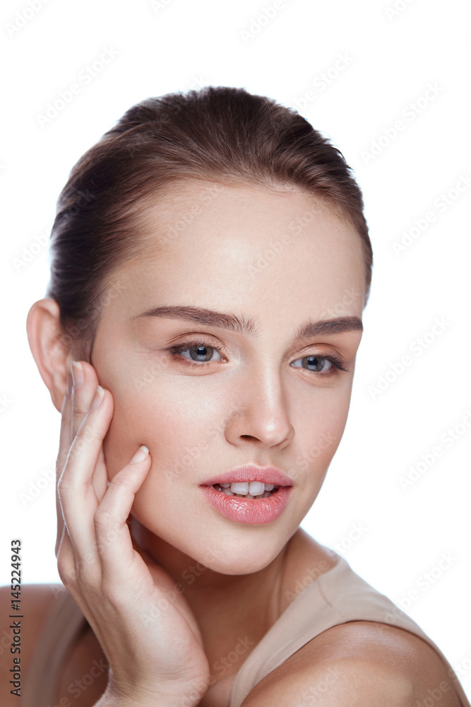 Sexy Woman With Smooth Skin And Fresh Makeup. Cosmetic Concept Sexy Woman With Smooth Skin And Fresh Makeup. Cosmetic Concept