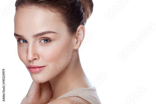 Sexy Woman With Smooth Skin And Fresh Makeup. Cosmetic Concept