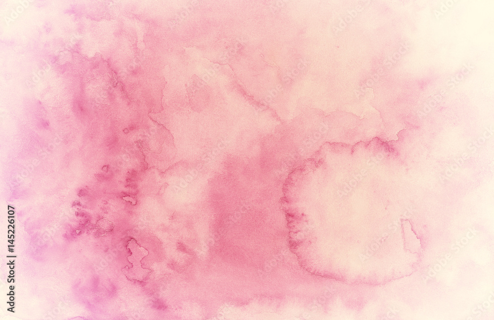 Fototapeta premium Hand Painted Huge Watercolor Background with Stains - Vintage pink