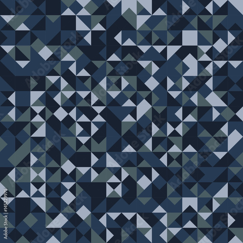 Abstract military or police camouflage background. Seamless pattern. Made from geometric triangles shapes.