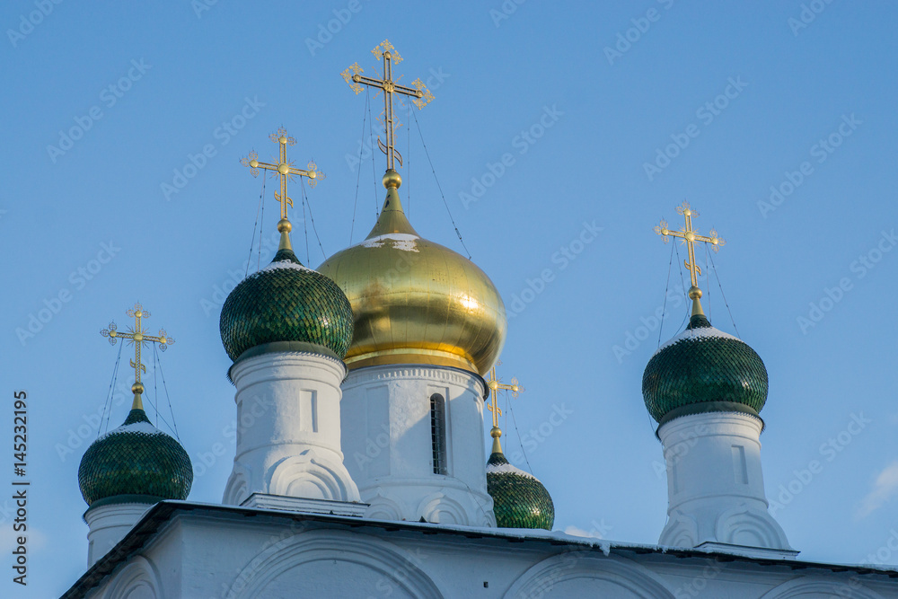The cupolas of the Orthodox Cathedral