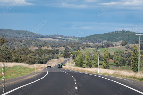 Beautiful road in autumn in the regional area of Australia.