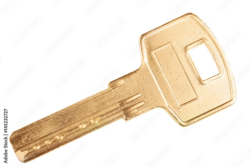 golden key on white golden key on white