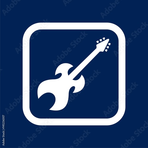 Guitar Silhouette icon - Illustration