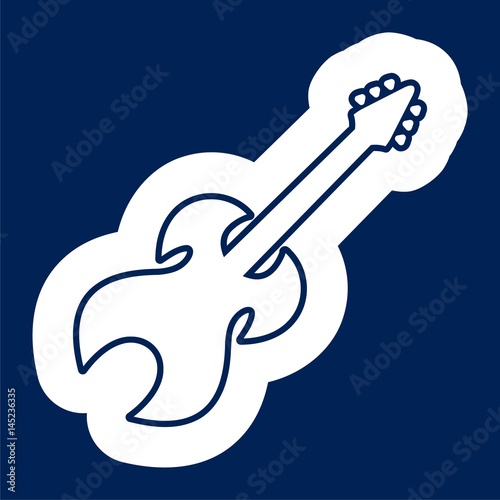 Guitar Silhouette icon - Illustration