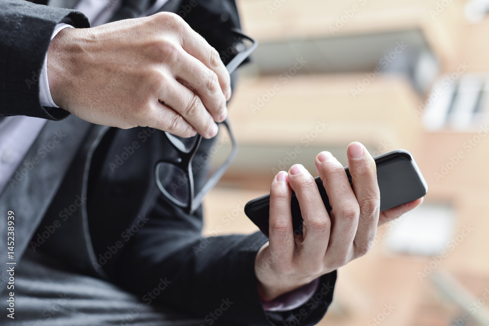 young businessman using a smartphone