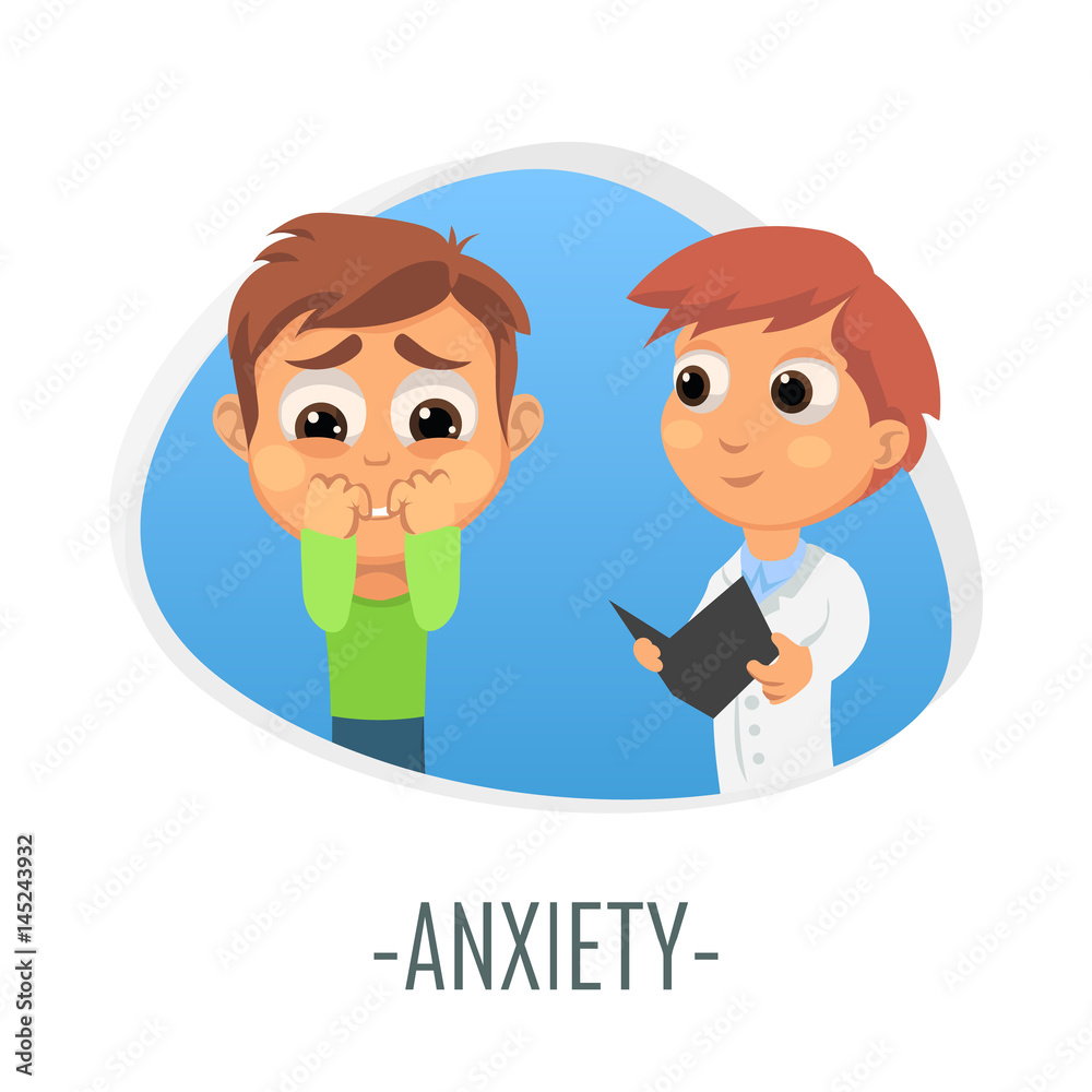Anxiety medical concept. Vector illustration. Anxiety medical concept. Vector illustration.