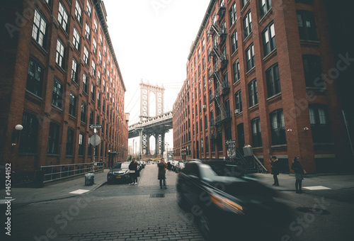 Manhattan Bridge from Washington Street - New York