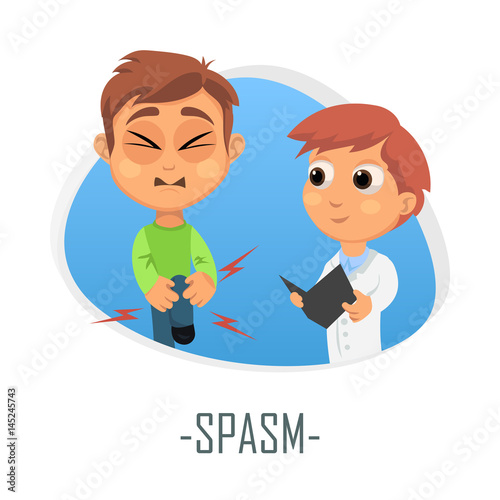 Spasm medical concept. Vector illustration.