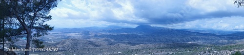 Busot panoramic view from canelobre coves (alicante - spain)