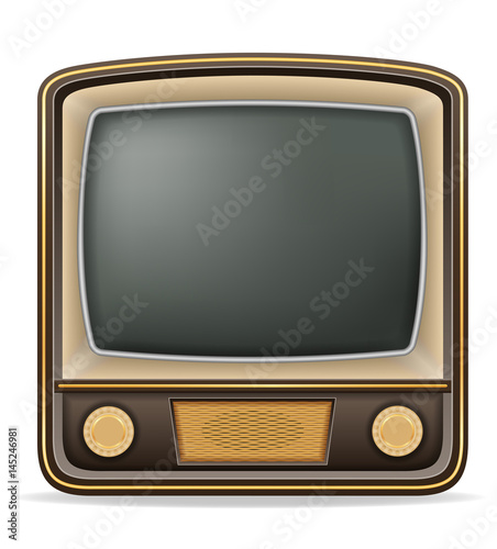 tv old retro vintage icon stock vector illustration