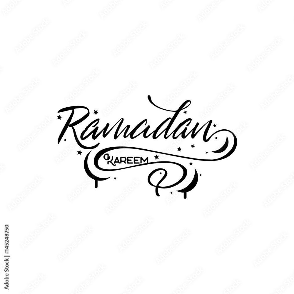 Ramadan Kareem - Handmade template. Isolated vector object logo is a badge for your design Ramadan Kareem - Handmade template. Isolated vector object logo is a badge for your design