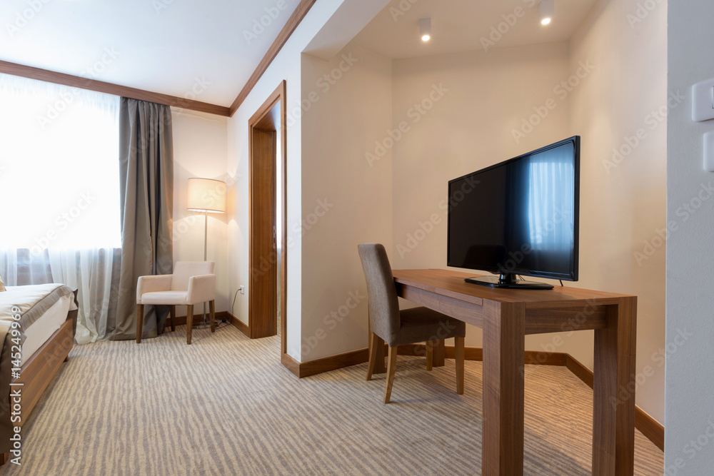 Hotel room interior Hotel room interior