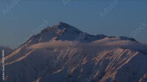 Time lapse clouds in russian mountains