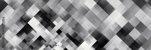 Abstract image 3:1 aspect ratio in futuristic technology style. Horizontal geometric background.