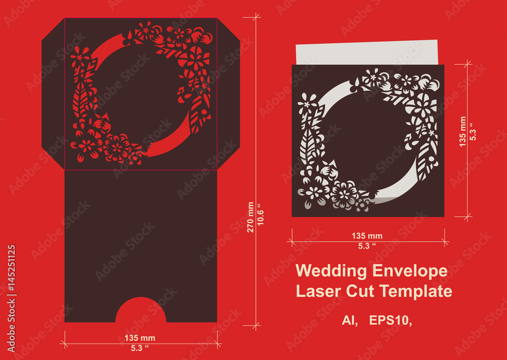 Laser cut vector template Stock Vector Adobe Stock Laser cut vector template Stock Vector Adobe Stock