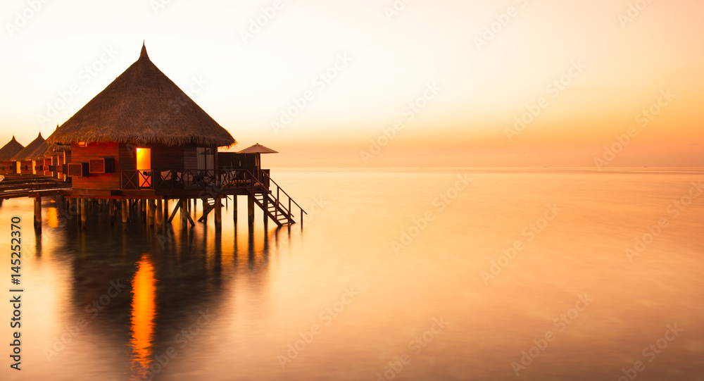 Water bungalow. Water bungalows on the islands of the Maldives. A place to relax and honeymoon.