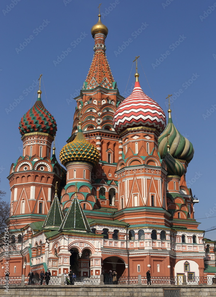 Ancient temple in Moscow and the Kremlin on Red Square. March 2015 Ancient temple in Moscow and the Kremlin on Red Square. March 2015