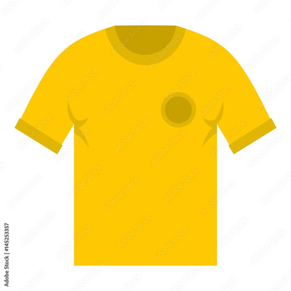 Yellow soccer shirt icon isolated Yellow soccer shirt icon isolated