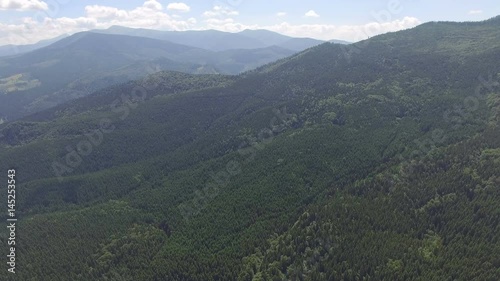 Beautiful Aerial Footage Of The Mountains. Flying Drone photo