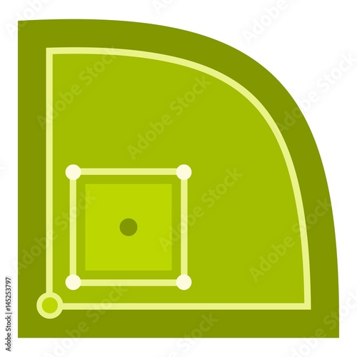 Wallpaper Mural Green baseball field icon isolated Torontodigital.ca