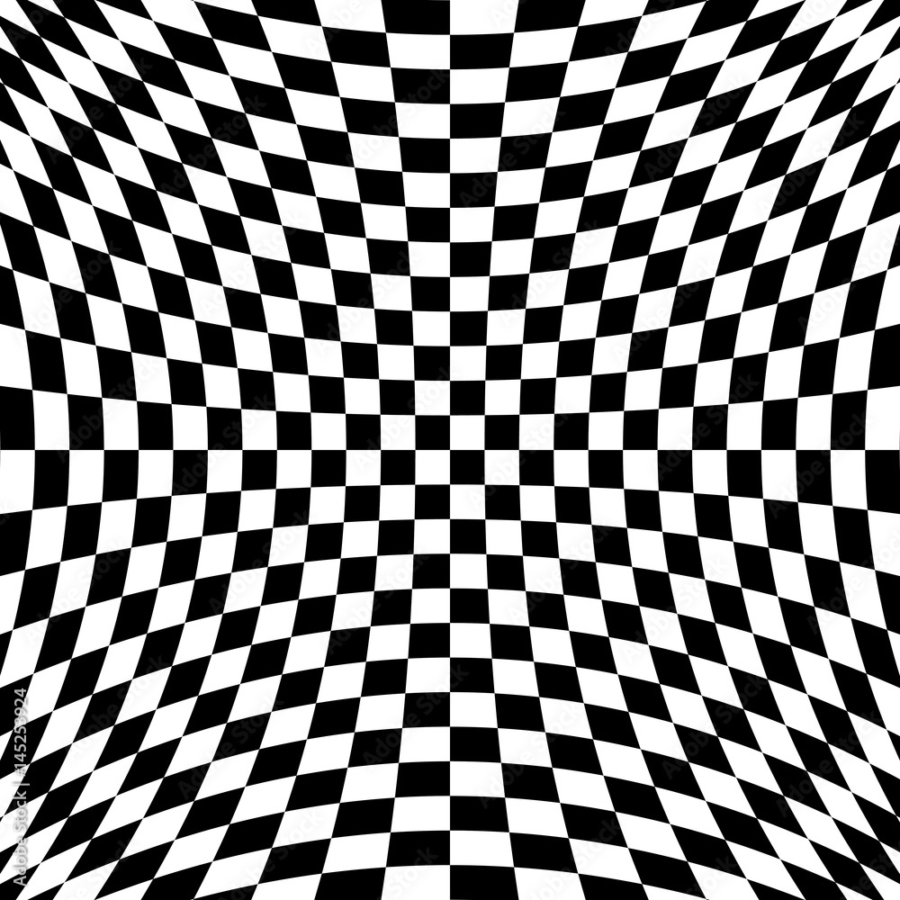 Black and white checkered curve pattern design for abstract background concept Black and white checkered curve pattern design for abstract background concept