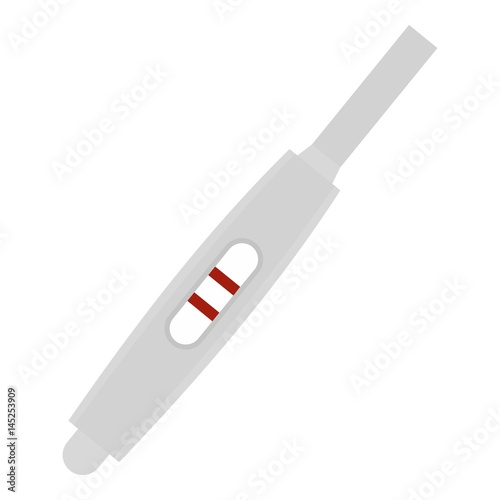Positive pregnancy test icon isolated