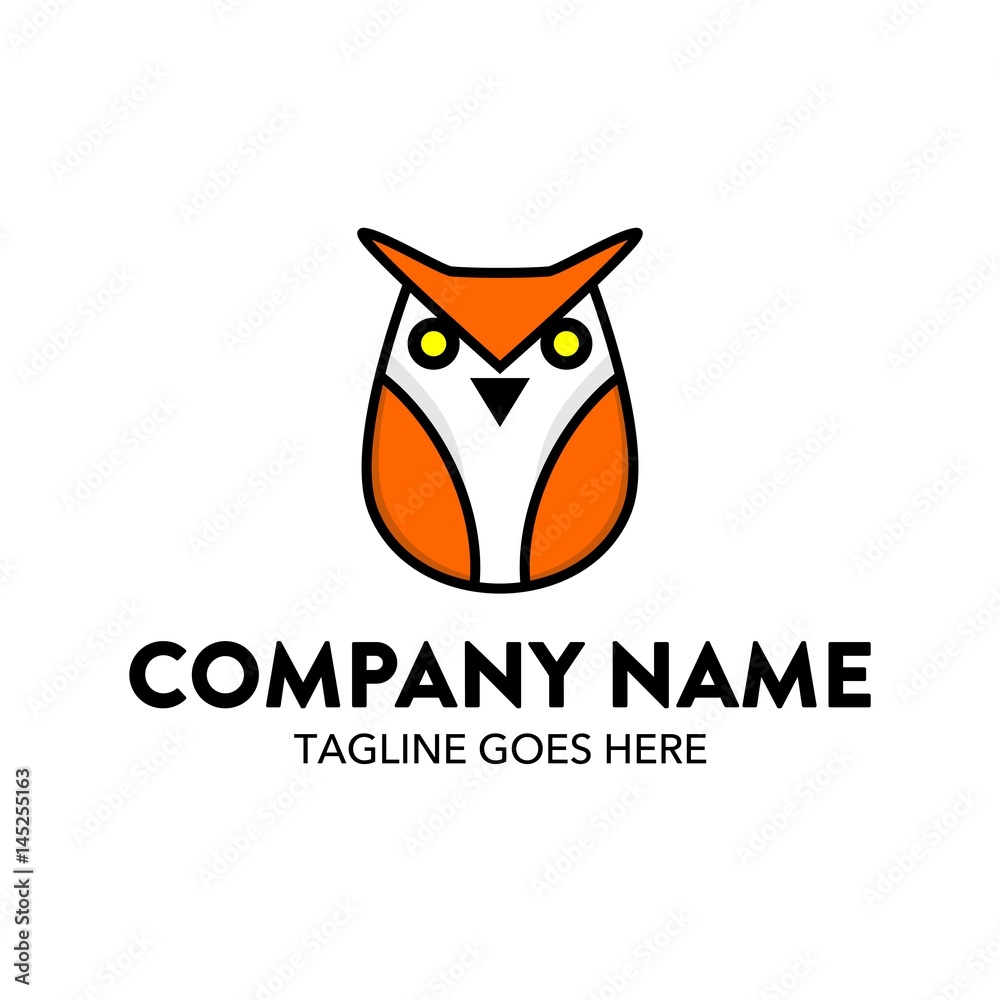 Naklejka Unique And Colorful Owl Logo