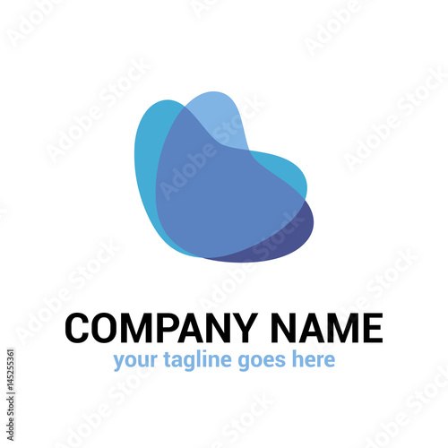 Illustration of blue butterfly. Simple vector logo for prints, digital, web, decoration, banners. Creative logotype. EPS10.