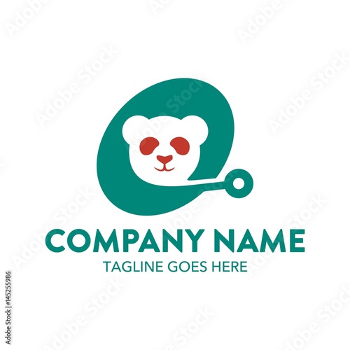 Fototapeta Naklejka Na Ścianę i Meble -  Unique Panda Logo