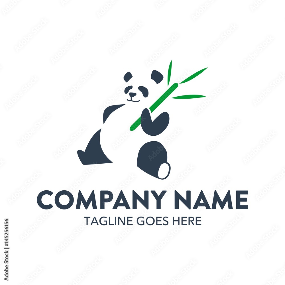 Naklejka premium Unique Panda Logo