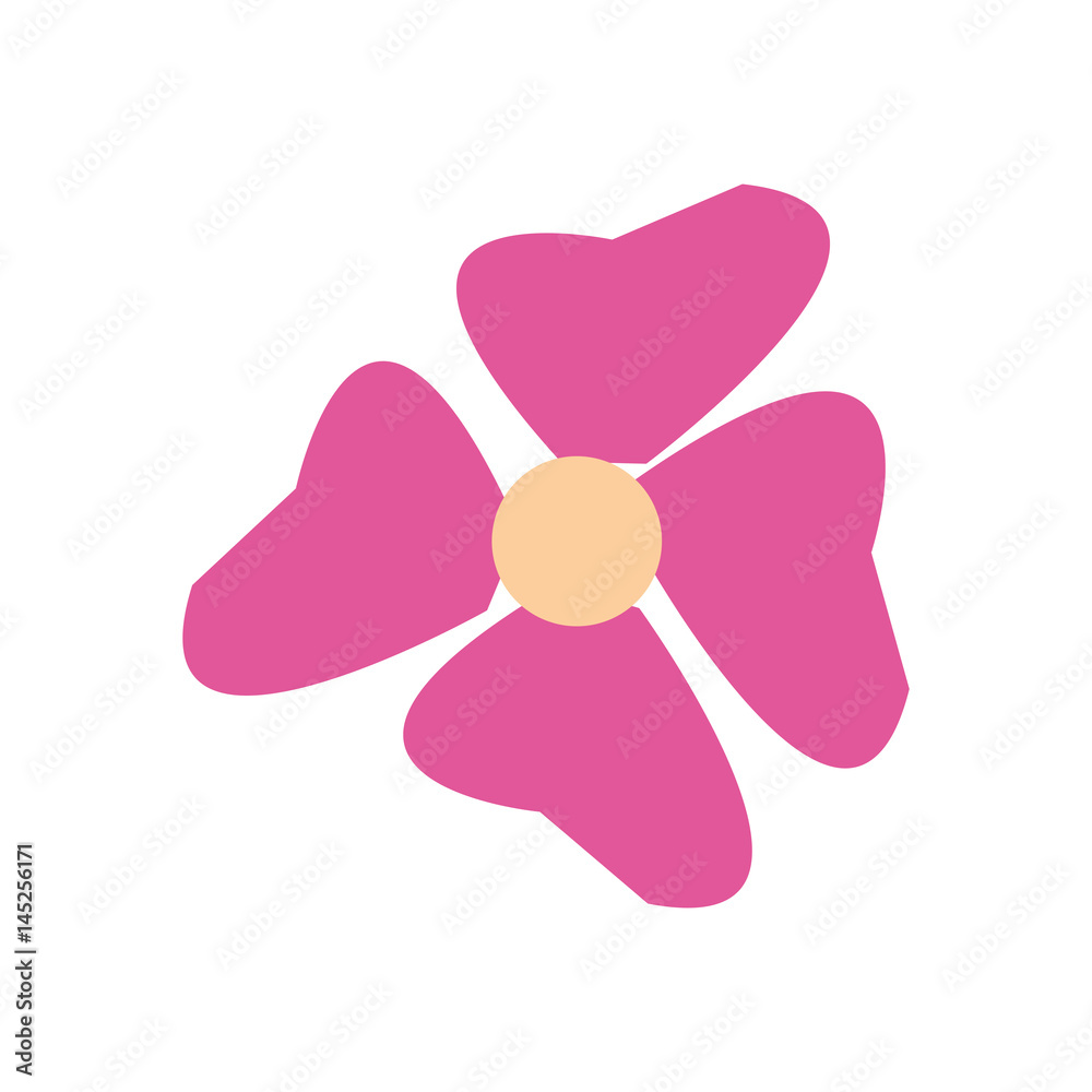 Pink flower icon. Floral nature plant and botany theme. Isolated design. Vector illustration Pink flower icon. Floral nature plant and botany theme. Isolated design. Vector illustration
