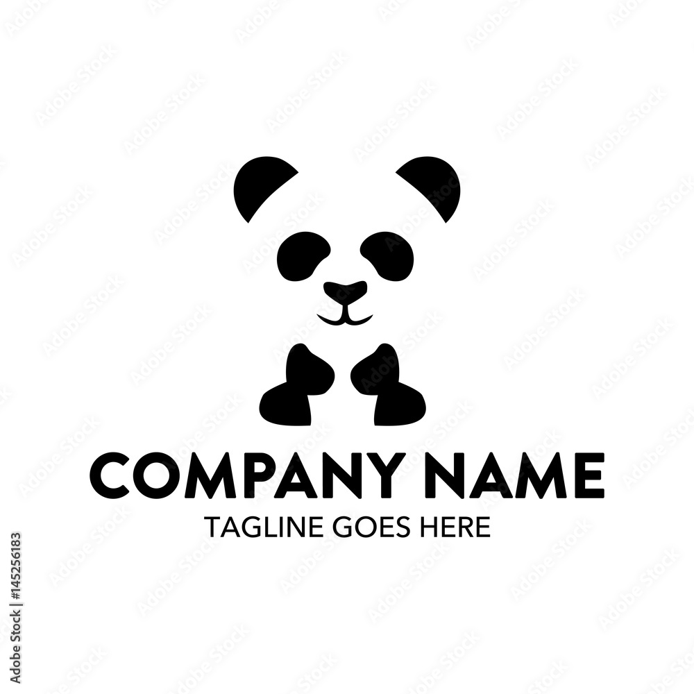 Fototapeta premium Unique Panda Logo