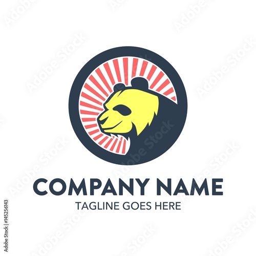 Fototapeta Naklejka Na Ścianę i Meble -  Unique Panda Logo