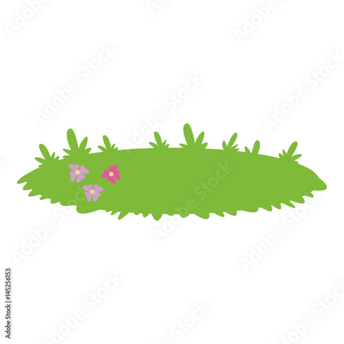 Grass icon. Lawn plant nature field meadow and summer theme. Isolated design. Vector illustration