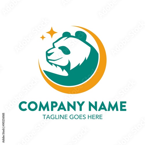 Fototapeta Naklejka Na Ścianę i Meble -  Unique Panda Logo