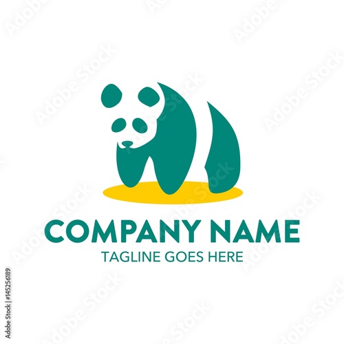 Fototapeta Naklejka Na Ścianę i Meble -  Unique Panda Logo