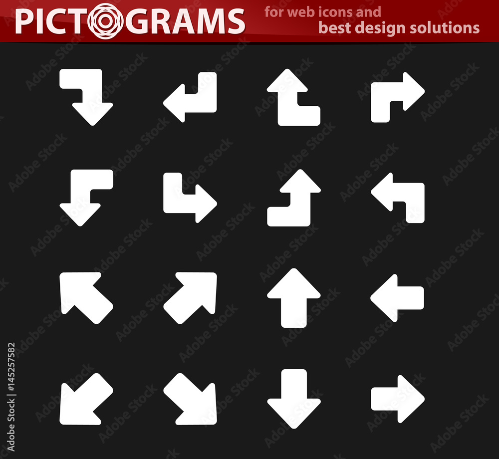Arrows icons set Arrows icons set