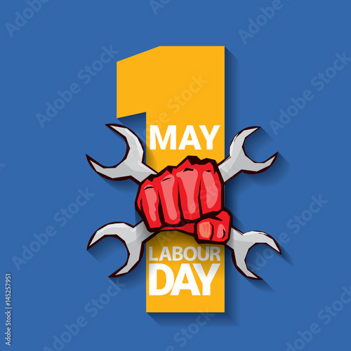 Happy labour day vector label